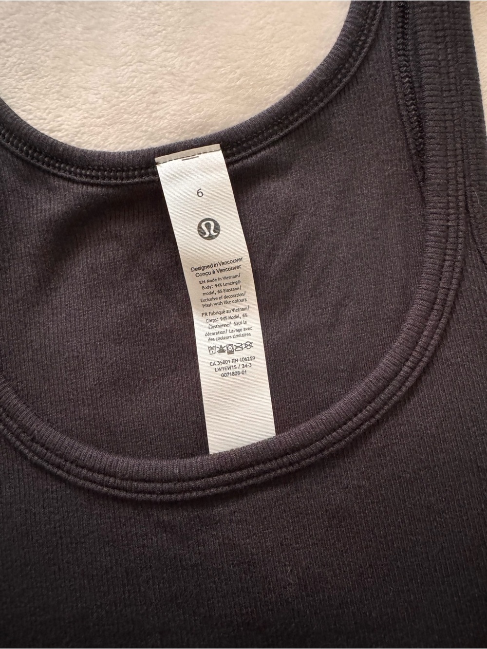 lululemon athletica Black Racerback Tank Top - Picture 3 of 3